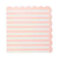 My Mind's Eye Pink Striped Scalloped Cocktail Napkins, Shopsweetluluss