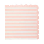 My Mind's Eye Pink Striped Scalloped Cocktail Napkins, Shopsweetluluss