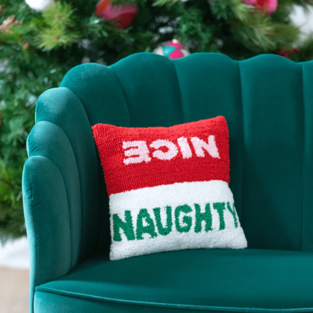 Naughty Nice Pillow, Shopsweetluluss