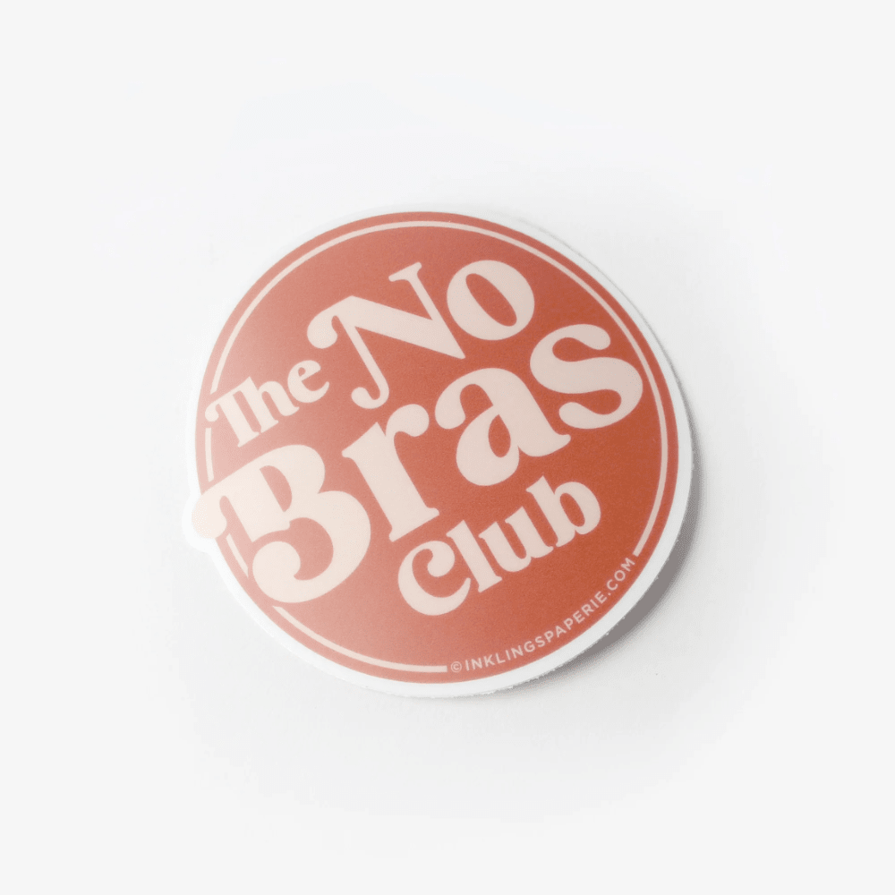 "No Bras Club" Vinyl Sticker - Shopsweetluluss