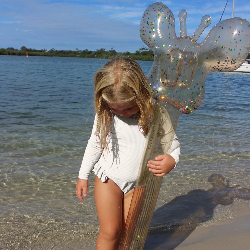 SunnyLife Kids Inflatable Noodle Set - Cotton Candy Glitter, Shopsweetluluss