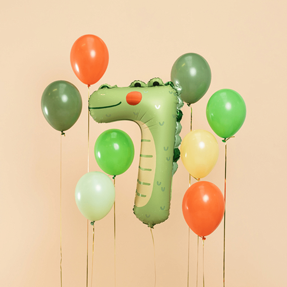 Number 7 Balloon - Crocodile, Shopsweetluluss