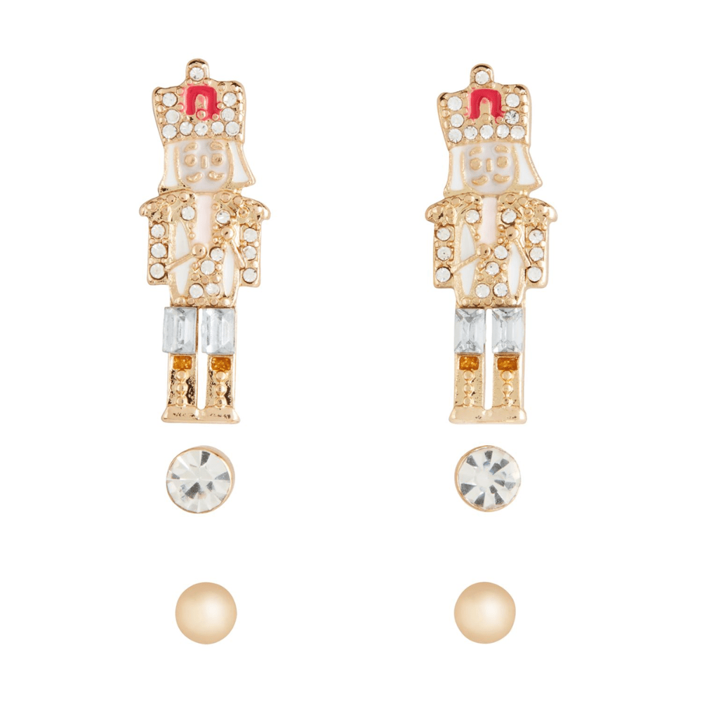 Christmas Stud Earring Set - 3pk., Nutcracker, Shopsweetluluss