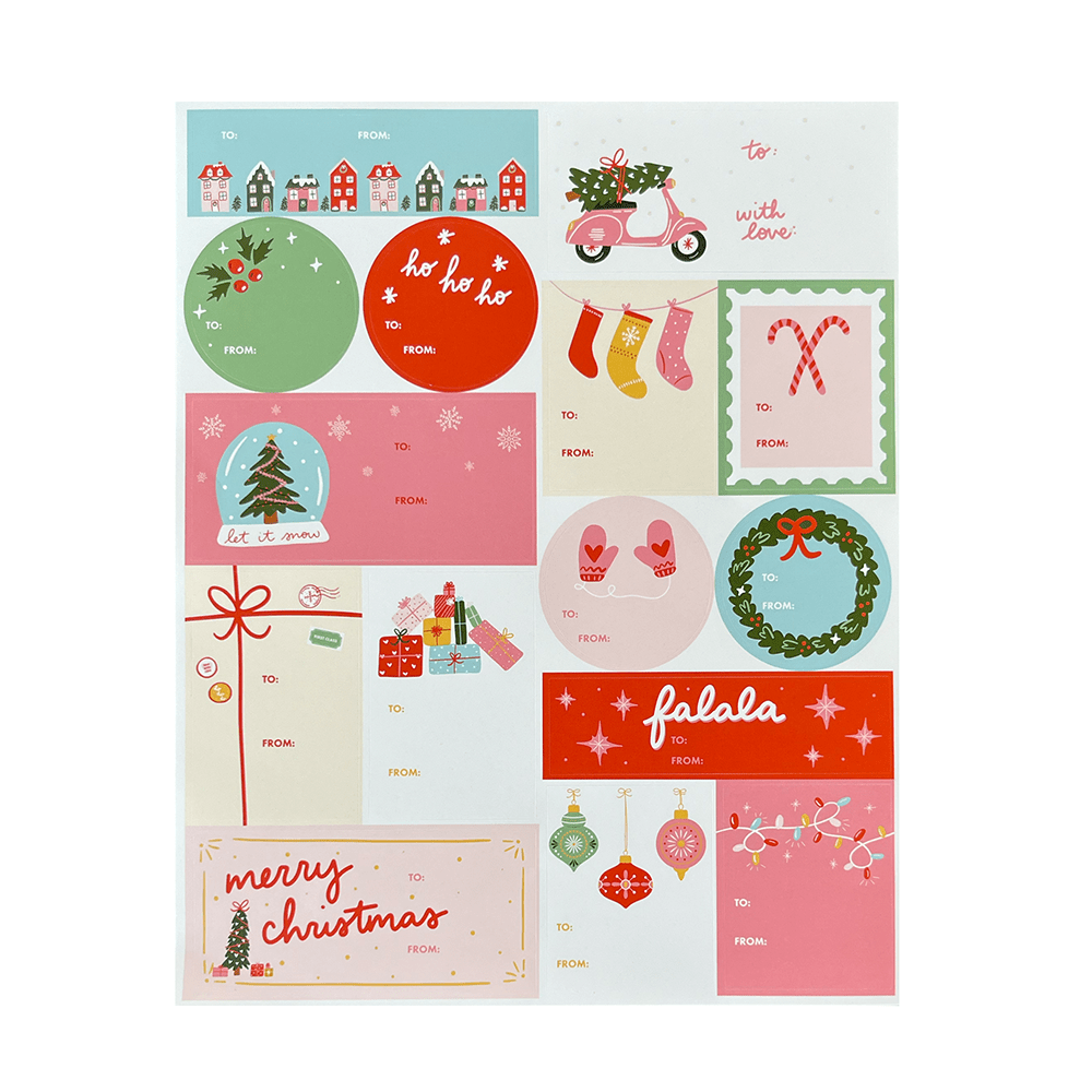 Oh What Fun Gift Sticker Set, Shopsweetluluss