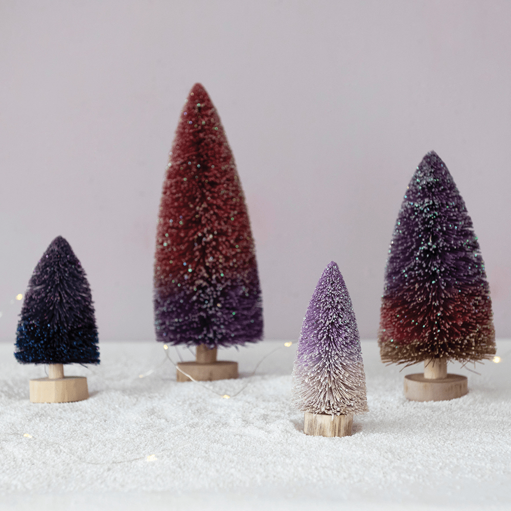 Ombre Bottle Brush Tree, 6" - Purple, Shopsweetluluss