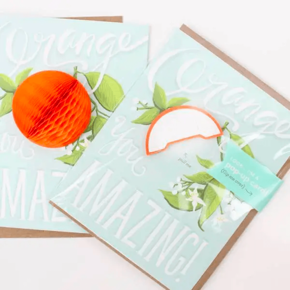 "Orange You Amazing" Thank You/Friendship Card - Shopsweetluluss