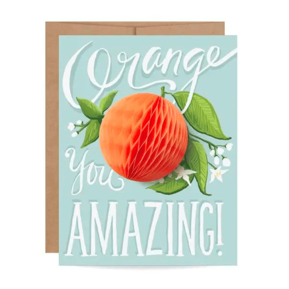 "Orange You Amazing" Thank You/Friendship Card - Shopsweetluluss