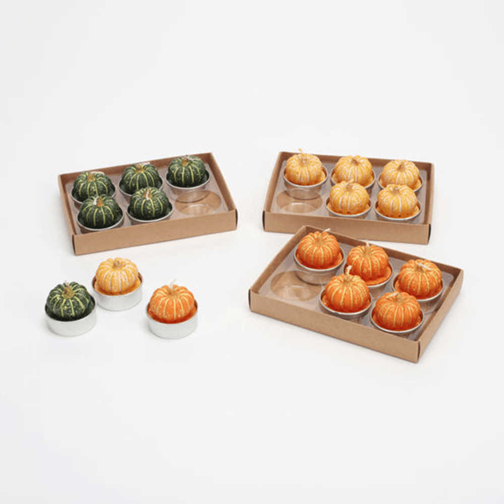 Pumpkin T-Light Candle Set - 3 Color Options, Shopsweetluluss