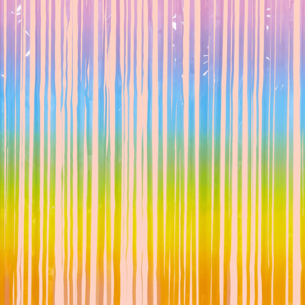 Pastel Rainbow Party Curtain - 2pk., Shopsweetluluss