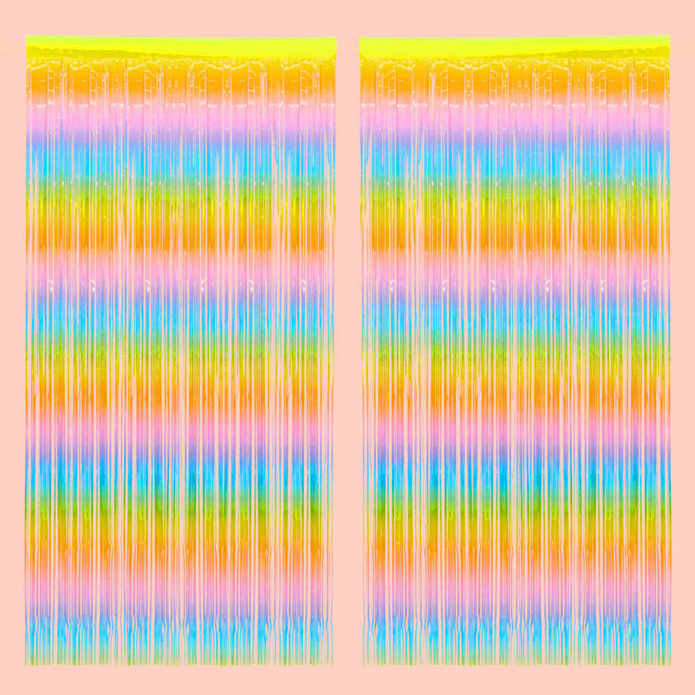 Pastel Rainbow Party Curtain - 2pk., Shopsweetluluss