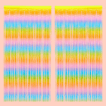 Pastel Rainbow Party Curtain - 2pk., Shopsweetluluss