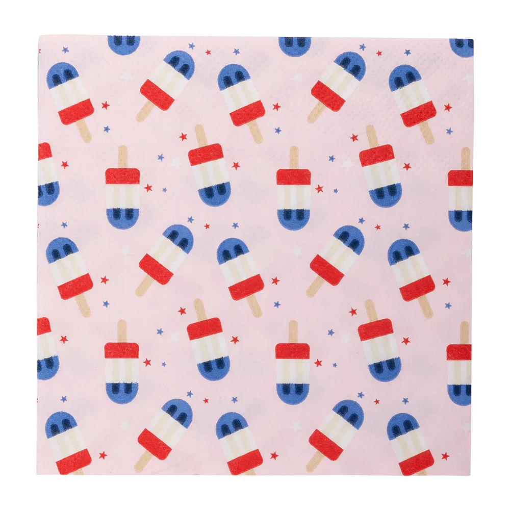 Patriotic Popsicles Cocktail Napkins, Shopsweetluluss