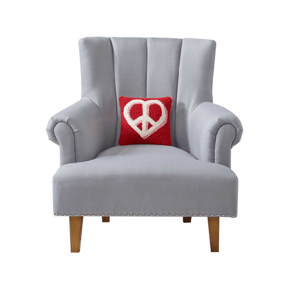 Peace Sign Heart Hook Pillow, Shopsweetluluss