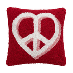 Peace Sign Heart Hook Pillow, Shopsweetluluss