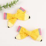 Pencil Bow Hair Clip Set, Shopsweetluluss
