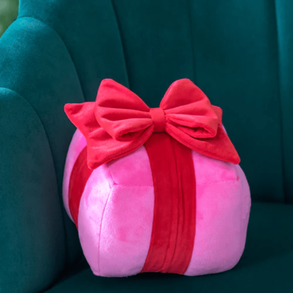 Gift Box Pillow, Pink - Small, Shopsweetluluss