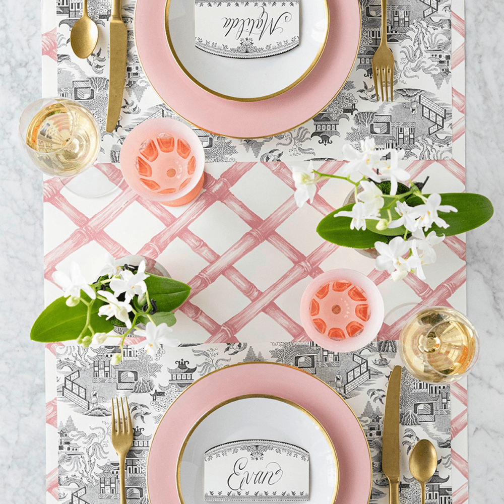 Pink Lattice Paper Runner, Shopsweetluluss