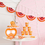 Pink & Orange Fan Bunting Banner, Shopsweetluluss