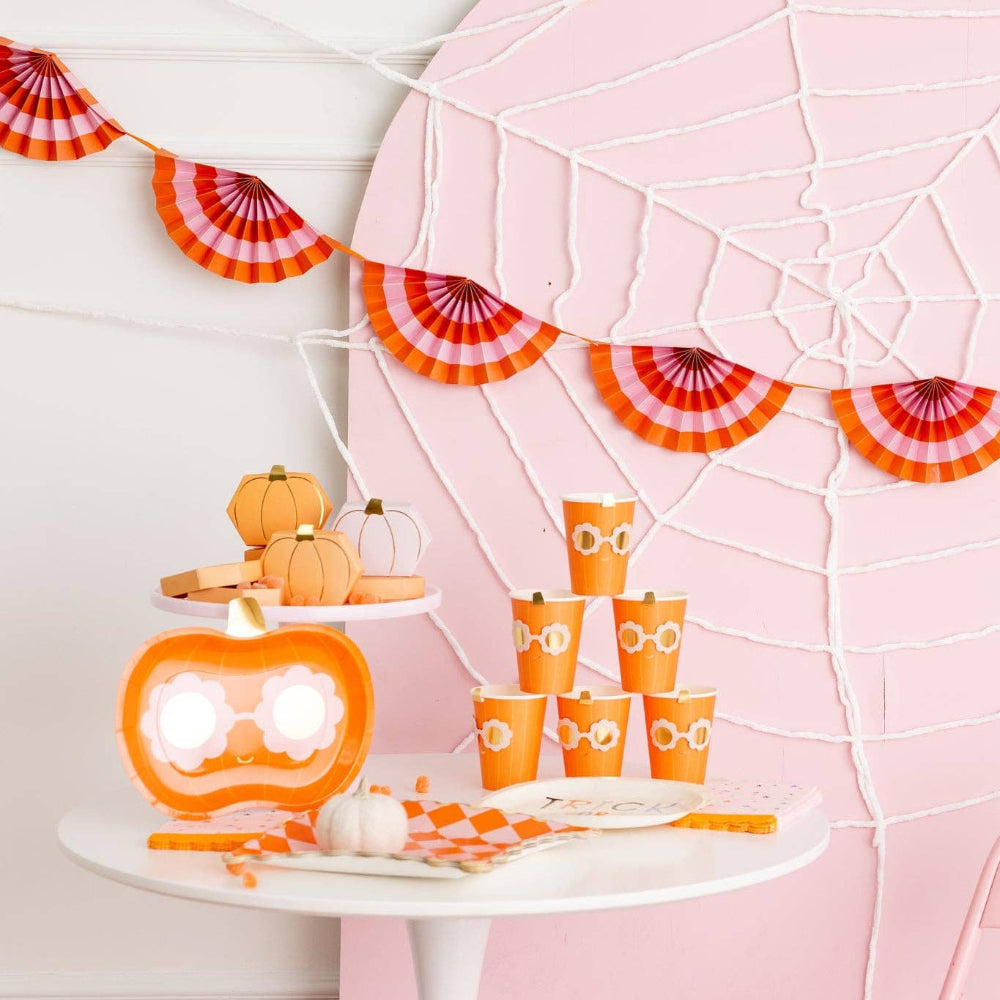 Pink & Orange Fan Bunting Banner, Shopsweetluluss