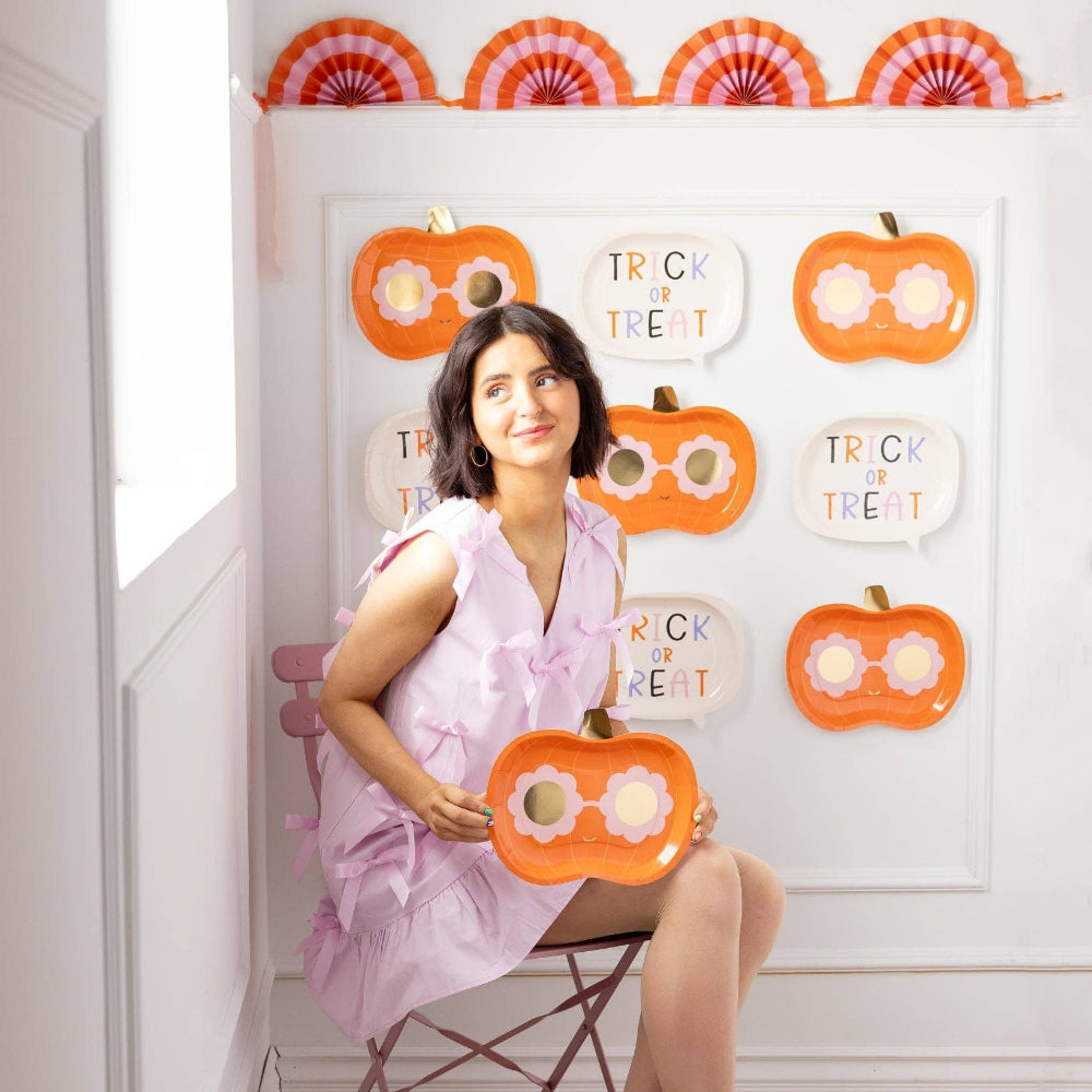 Pink & Orange Fan Bunting Banner, Shopsweetluluss