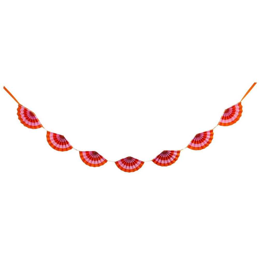 Pink & Orange Fan Bunting Banner, Shopsweetluluss