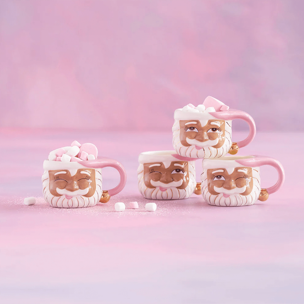 Pink Papa Noel Mug, Brown - 4 Style Options, Shopsweetluluss