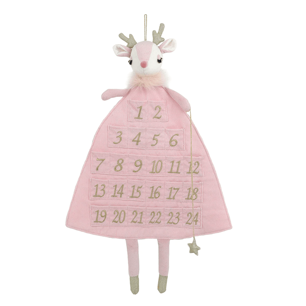 Pink Reindeer Advent Calendar, Shopsweetluluss