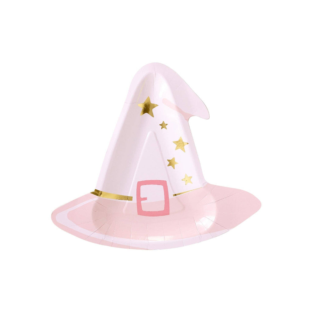 Pink Witch Hat Die-cut Plates, Shopsweetluluss