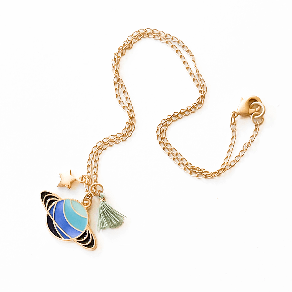 Planet Charm & Tassel Necklace, Shopsweetluluss