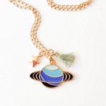 Planet Charm & Tassel Necklace, Shopsweetluluss