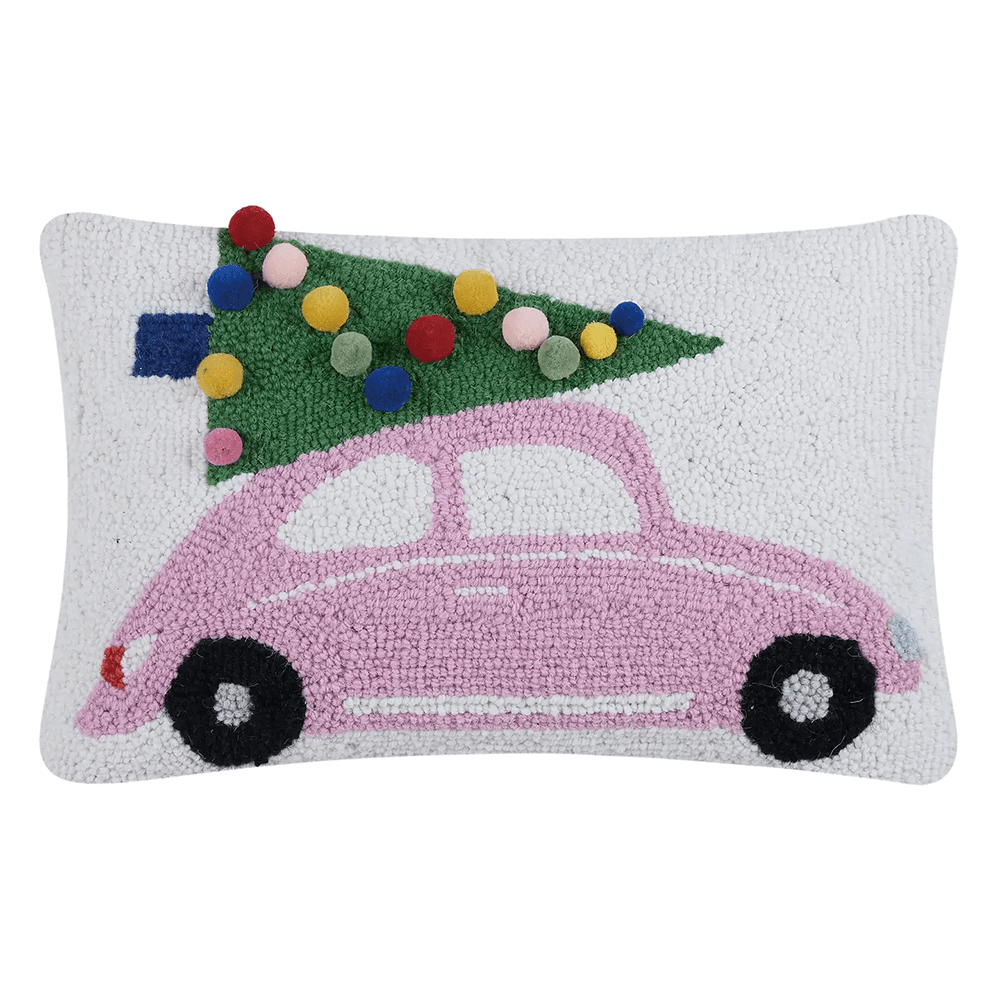 Pom Pom Holiday Car Hook Pillow, Shopsweetluluss