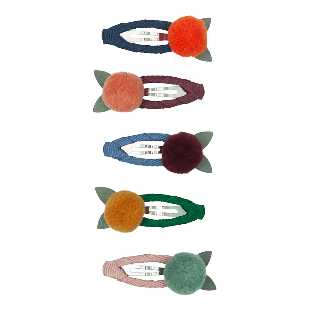 Pom Pom Petal Mini Hair Clips, Shopsweetluluss