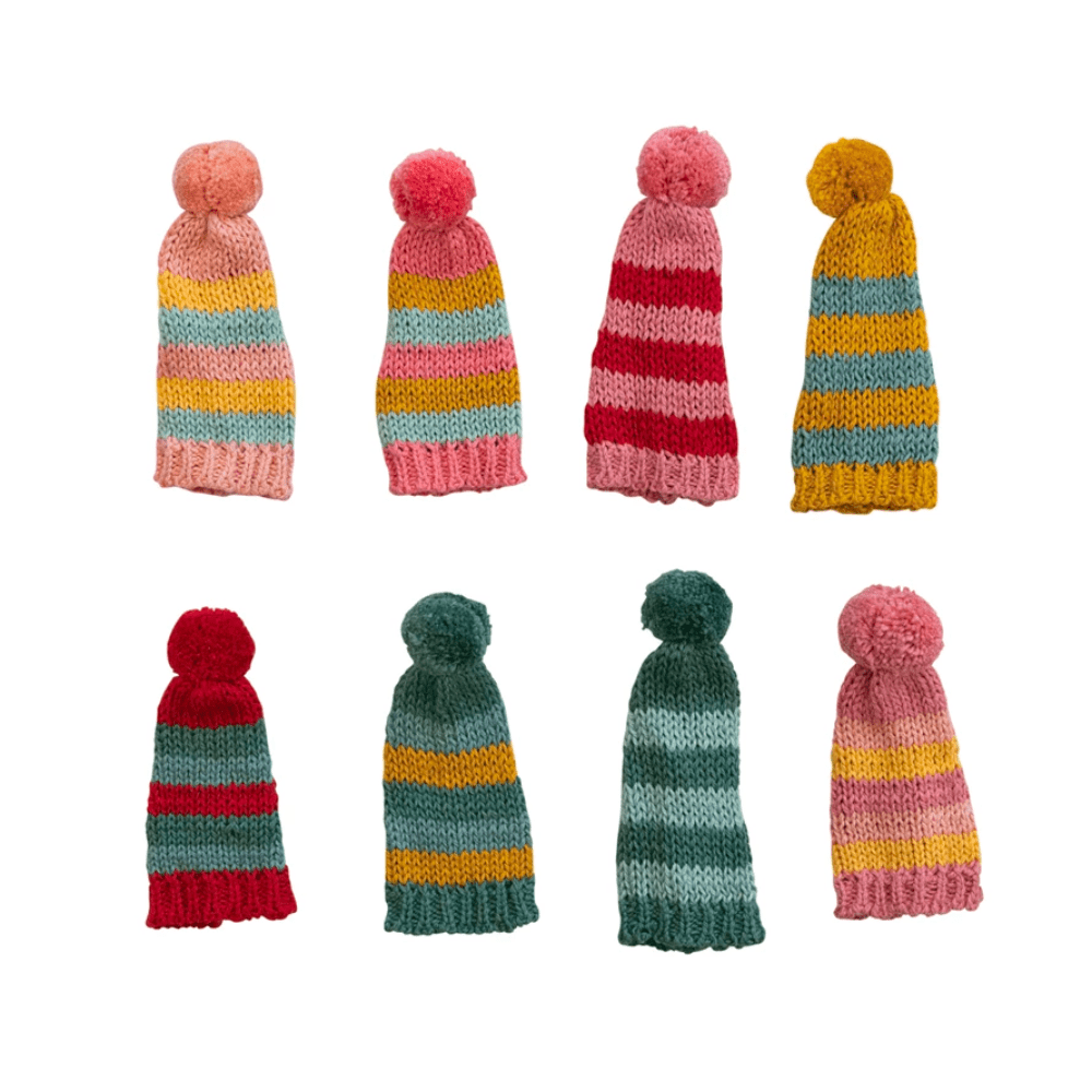 Pom Pom Winter Hat Bottle Topper - 8 Style Options, Shopsweetluluss