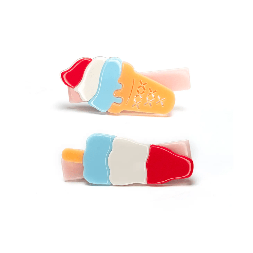 Popsicle & Ice Cream Hair Clips - Set of 2 - Shopsweetluluss