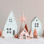 Berry & Tree Pattern Paper Mache House Set, Shopsweetluluss
