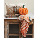 Pumpkin Shaped Pillow w/ Jute Rope Embroidery, Shopsweetluluss