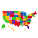 Puzzle by Number - United States Map, Shopsweetluluss