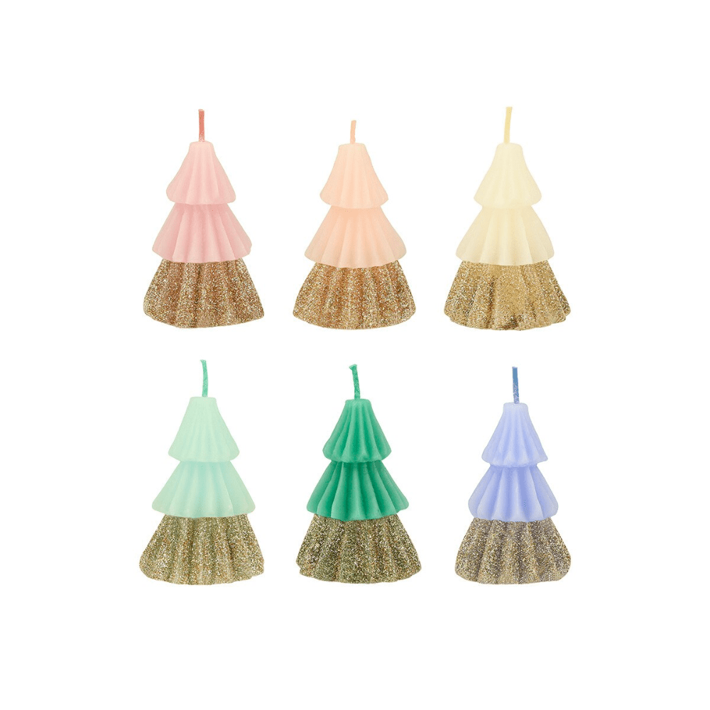 Meri Meri Rainbow Glitter Tree Candles, Shopsweetluluss