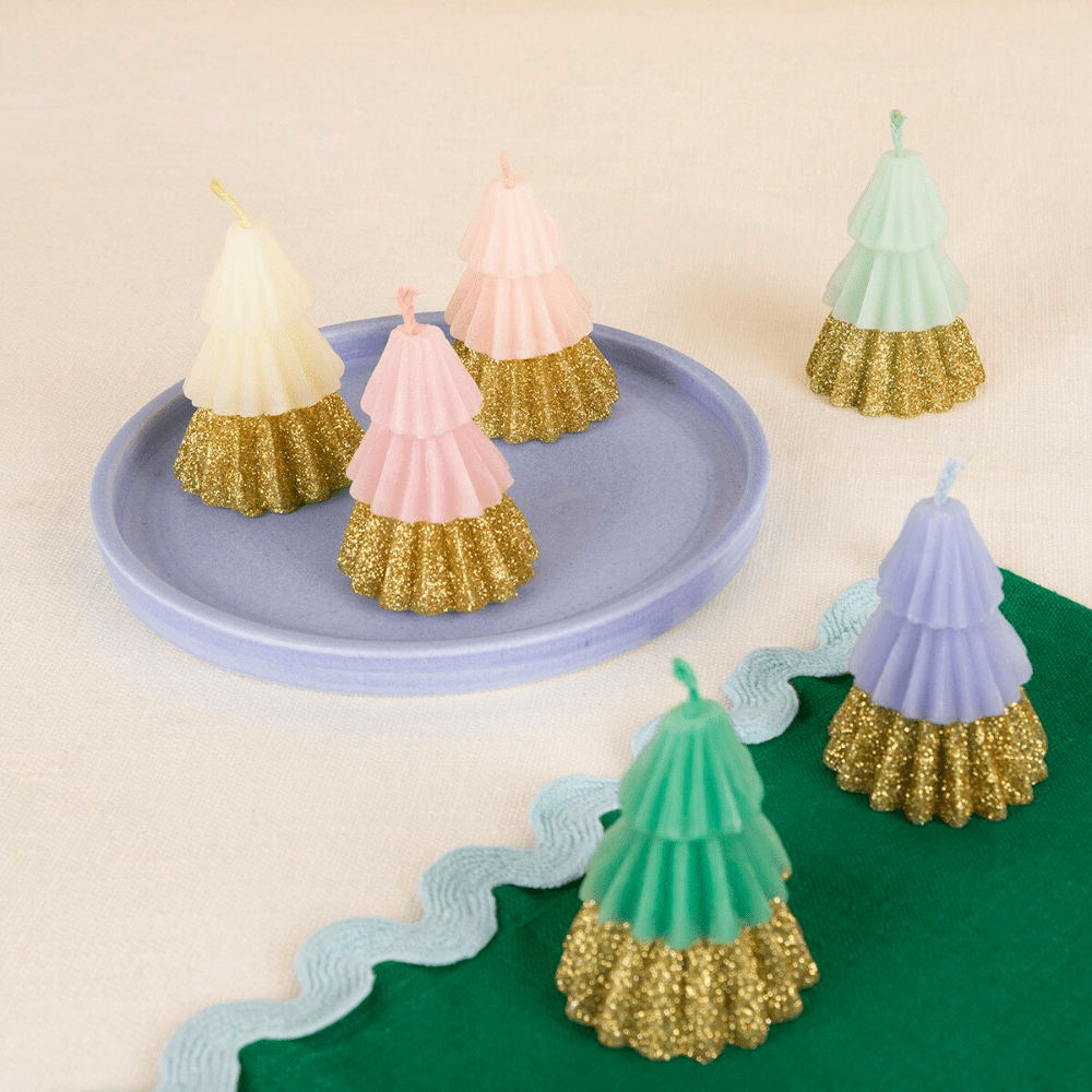 Meri Meri Rainbow Glitter Tree Candles, Shopsweetluluss