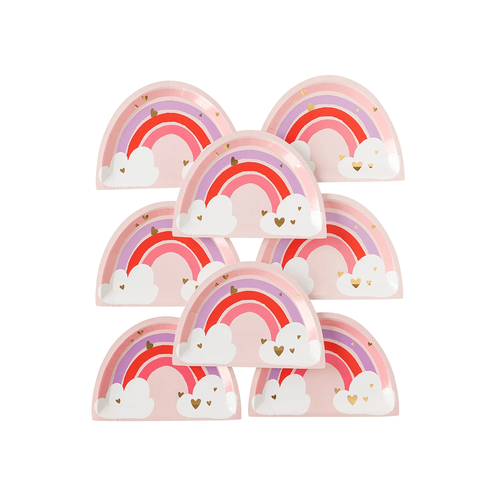 Rainbow Heart Plates, Shopsweetluluss