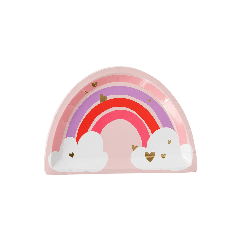 Rainbow Heart Plates, Shopsweetluluss