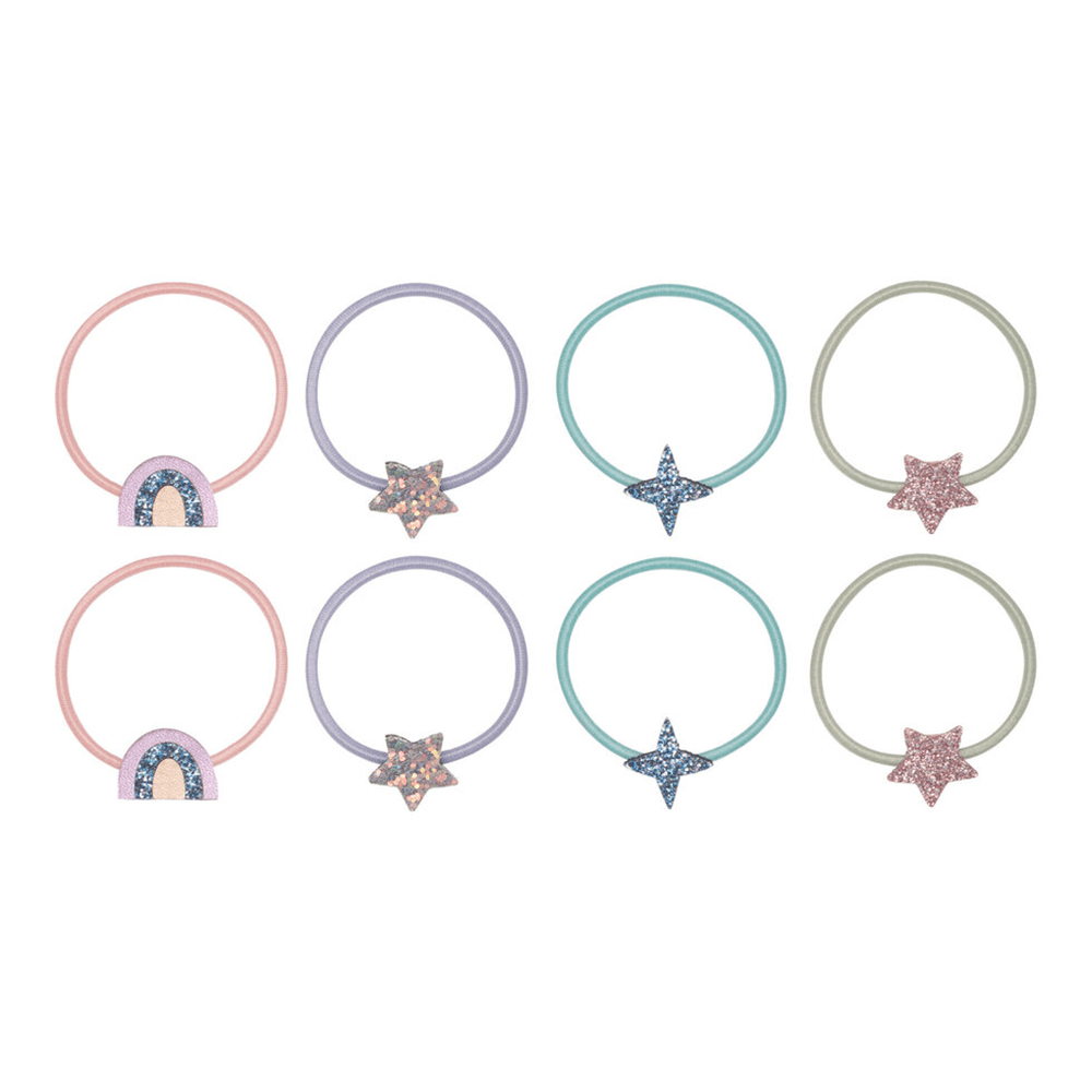 Rainbow & Star Mini Hair Ponies Set, Shopsweetluluss