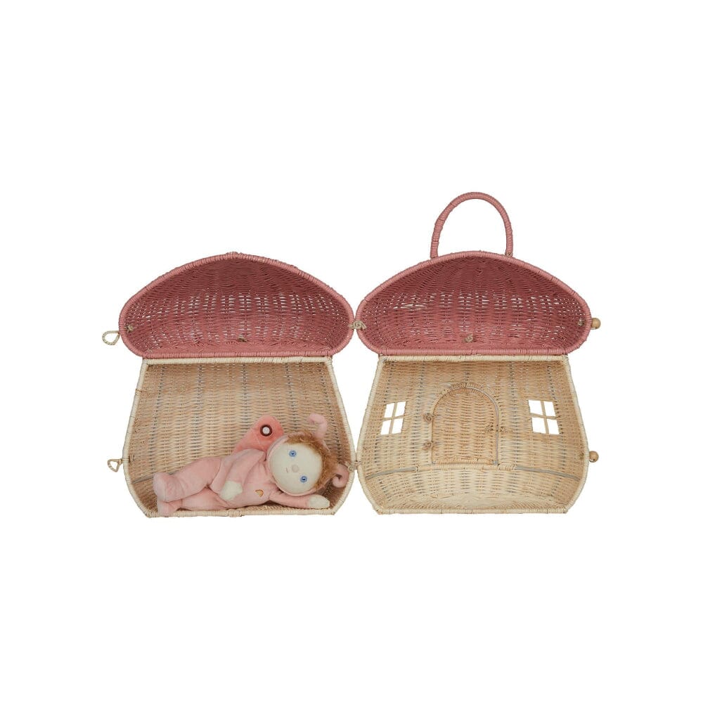 Rattan Mushroom Doll House - Musk, Shopsweetluluss
