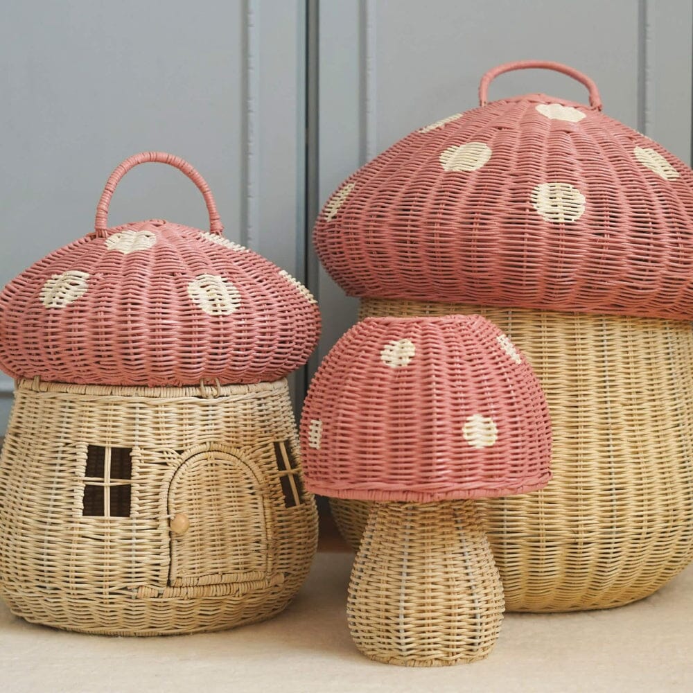 Rattan Mushroom Doll House - Musk, Shopsweetluluss