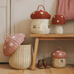 Rattan Mushroom Doll House - Red, Shopsweetluluss