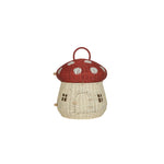 Rattan Mushroom Doll House - Red, Shopsweetluluss