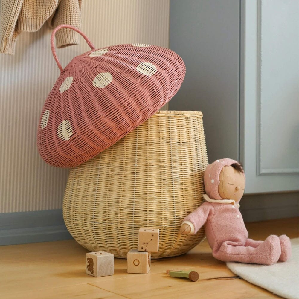 Rattan Mushroom Storage Basket - Musk, Shopsweetluluss