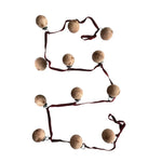 Recycled Glass Ball Ornament Garland w/ Burgundy Velvet Ribbon, Shopsweetluluss