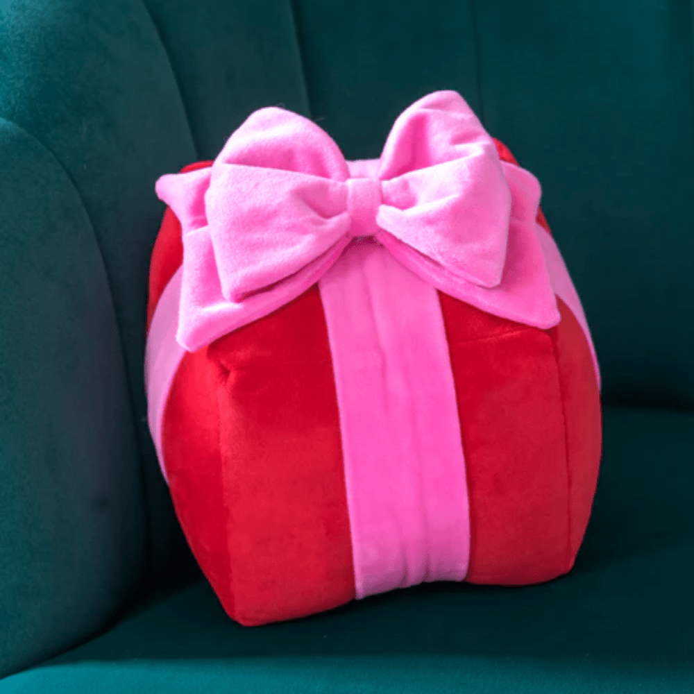 Gift Box Pillow, Red - Small, Shopsweetluluss