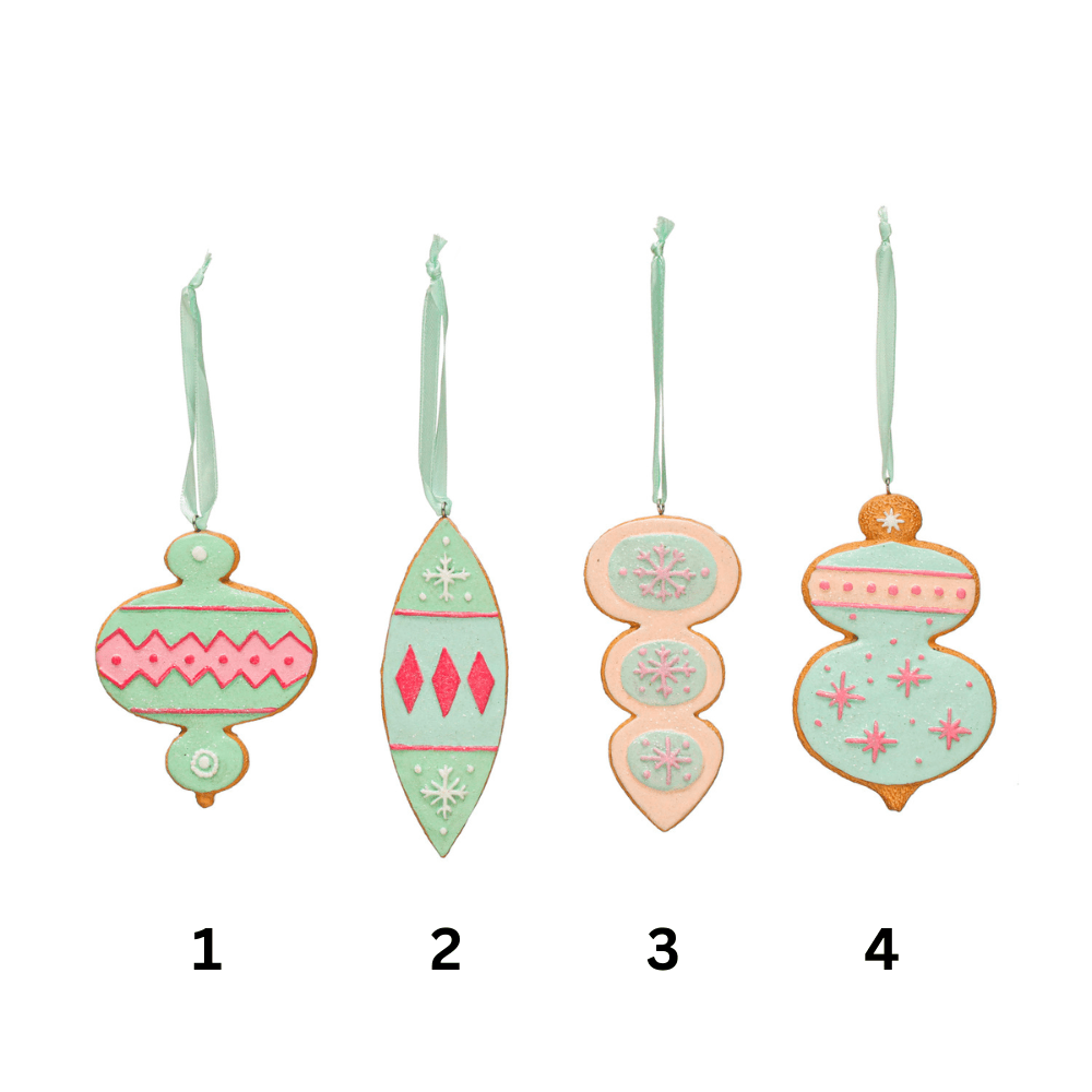 Resin Cookie Ornament w/ Faux Sugar, 4 Style Options - Shopsweetluluss